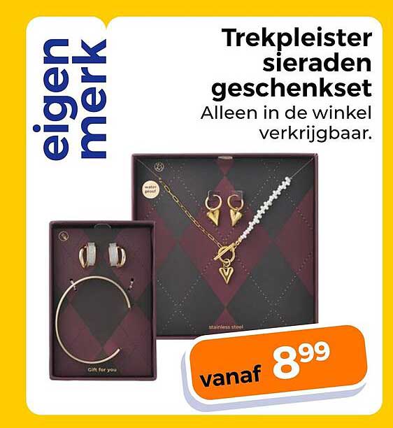 Trekpleister sieraden geschenkset