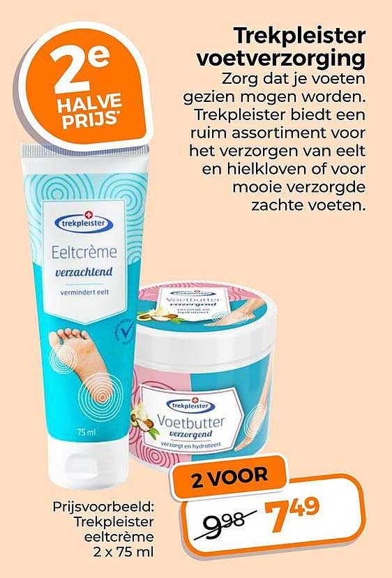 Trekpleister voetverzorging 2e halve prijs