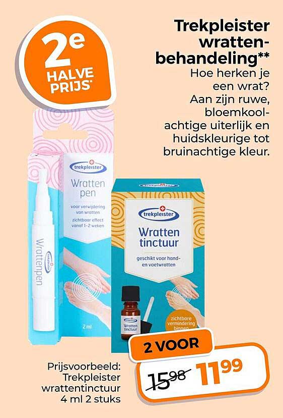 Trekpleister wrattenbehandeling** 2e halve prijs