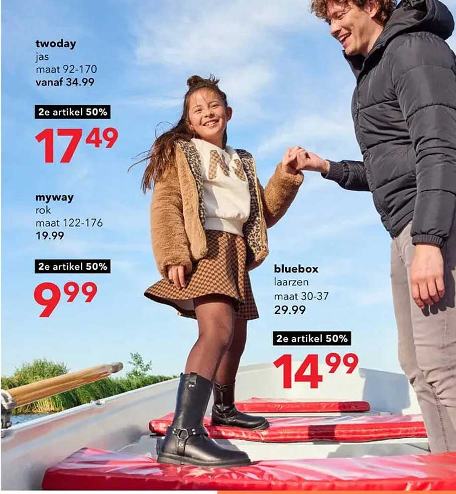 twoday jas maat 92-170 vanaf 34.99 2e artikel 50%