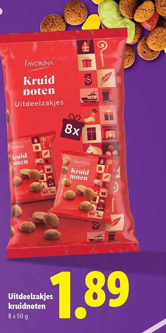 Uitdeelzakjes kruidnoten