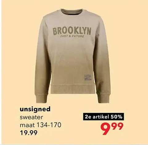 unsigned sweater maat 134-170 2e artikel 50%
