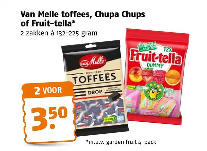 Van Melle toffees, Chupa Chups of Fruit-tella*