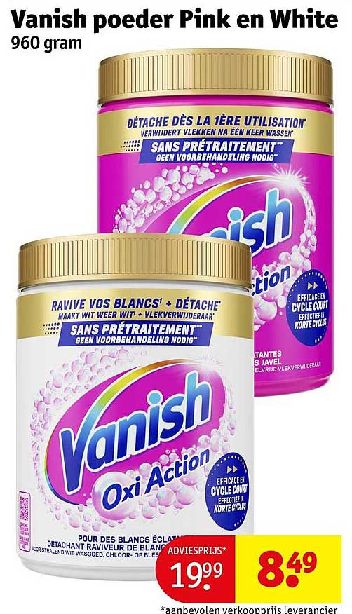Vanish poeder Pink en White 960 gram