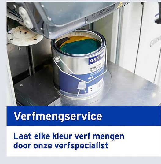 Verfmengservice Laat elke kleur verf mengen door onze verfspecialist