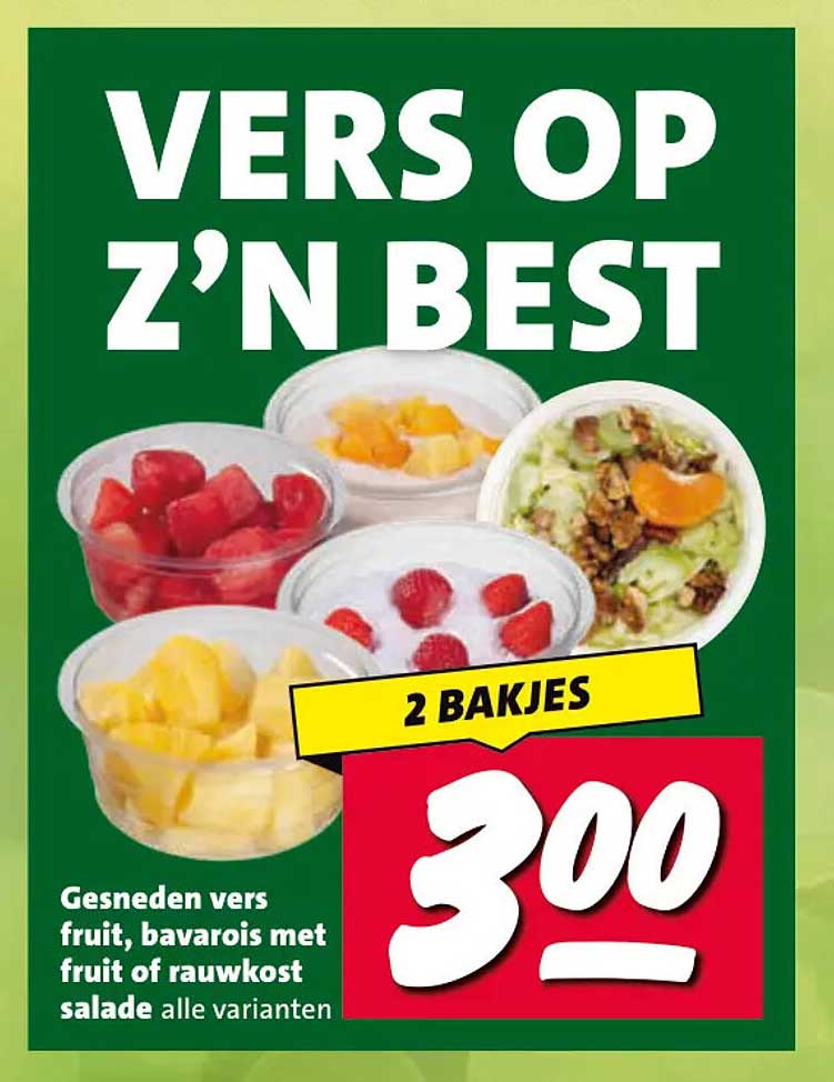 VERS OP Z'N BEST 2 bakjes