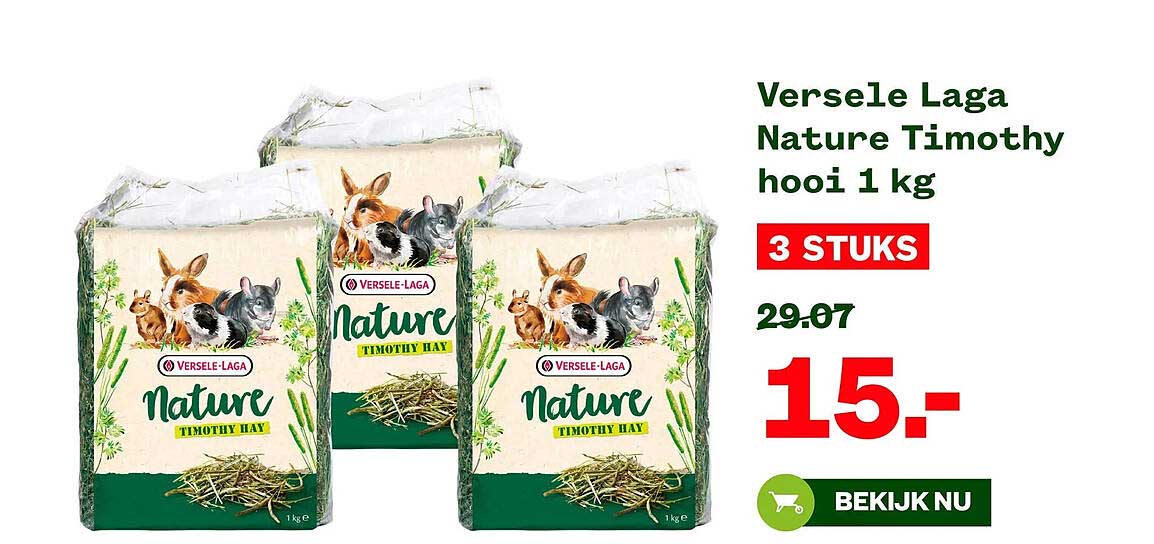 Verselе Laga Nature Timothy hooi 1 kg 3 STUKS