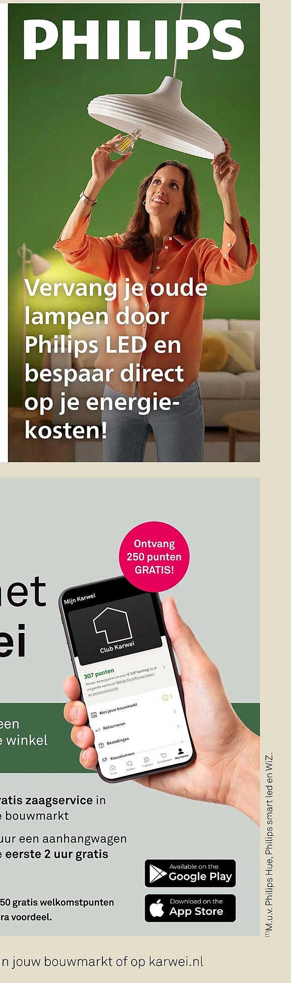 Vervang je oude lampen door Philips LED en bespaar direct op je energie-kosten!