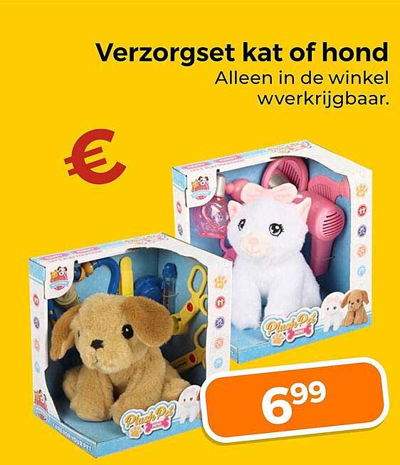Verzorgset kat of hond Alleen in de winkel verkrijgbaar