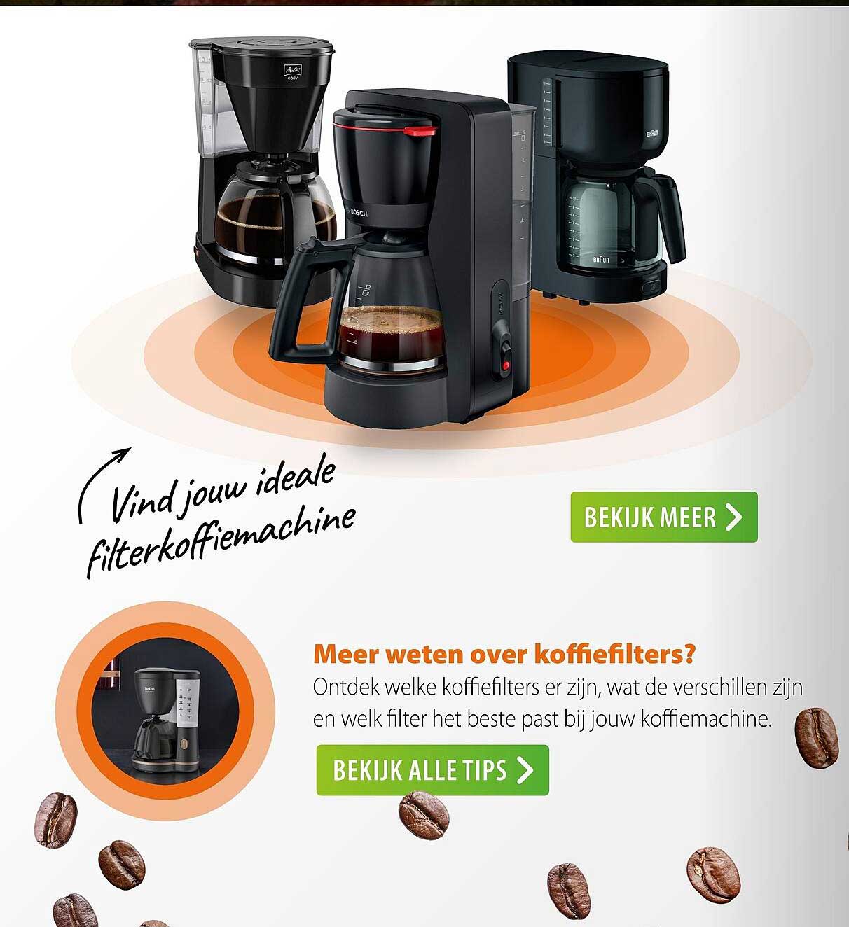 Vind jouw ideale filterkoffiemachine