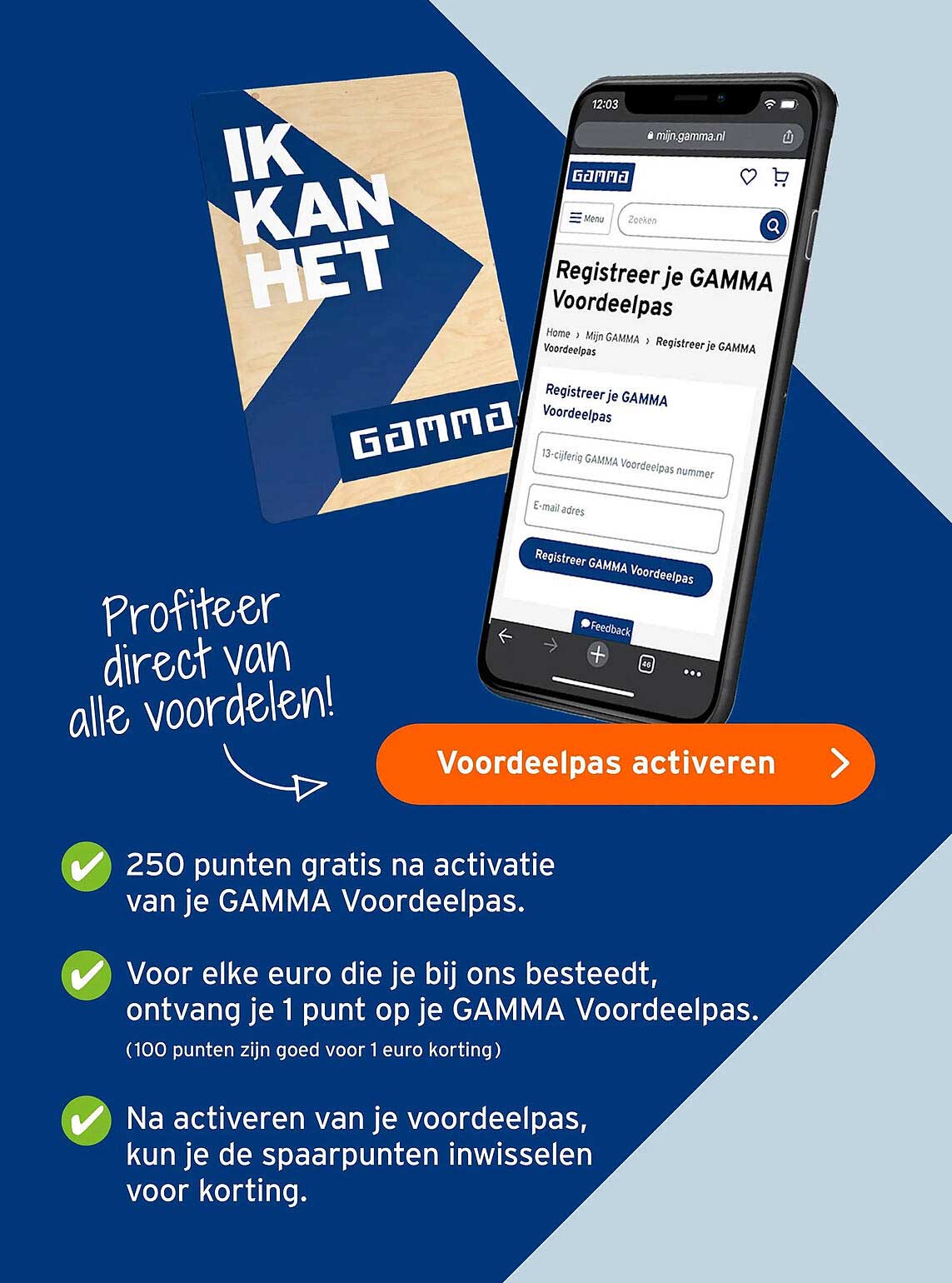 Voordeelpas activeren