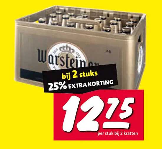 Warsteiner bij 2 stuks 25% EXTRA KORTING
