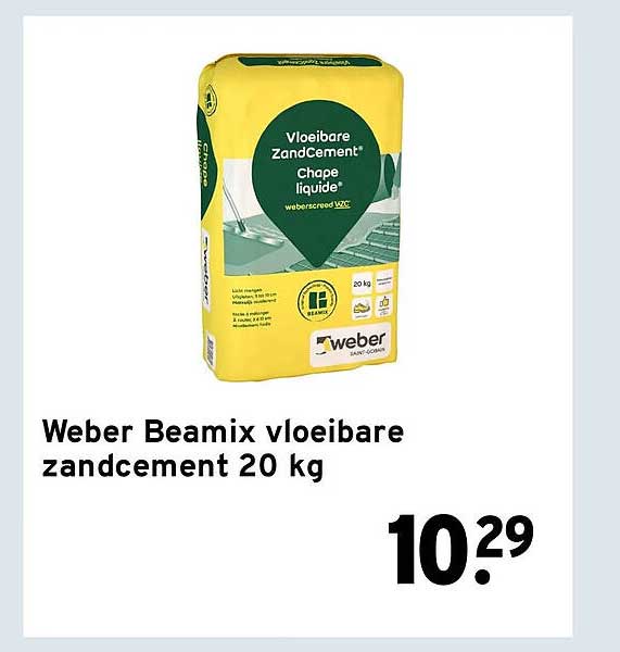 Weber Beamix vloeibare zandcement 20 kg