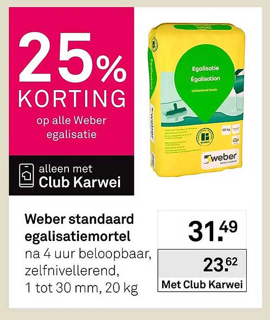 Weber standaard egalisatiemortel