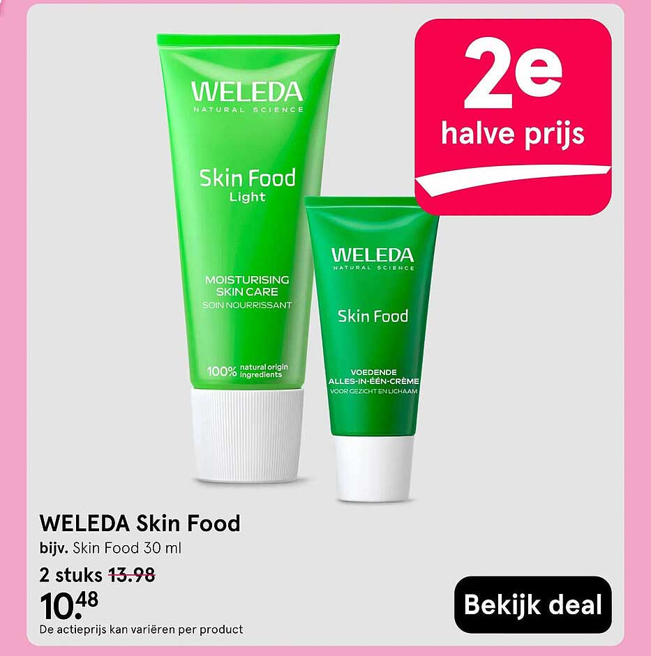 WELEDA Skin Food 2e halve prijs