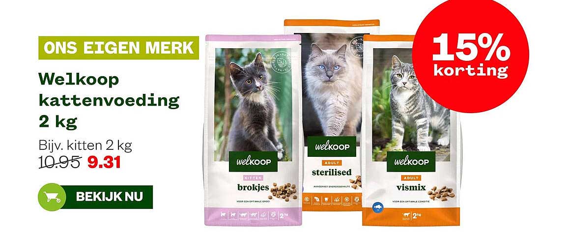 Welkoop kattenvoeding 2 kg