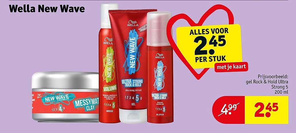 Wella New Wave ALLES VOOR 2.45 PER STUK met je kaart