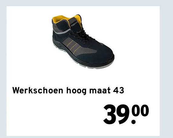 Werkschoen hoog maat 43