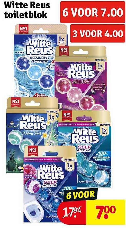 Witte Reus toiletblok 6 VOOR 7.00