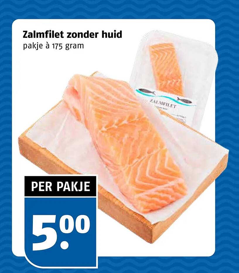 Zalmfilet zonder huid pakje à 175 gram