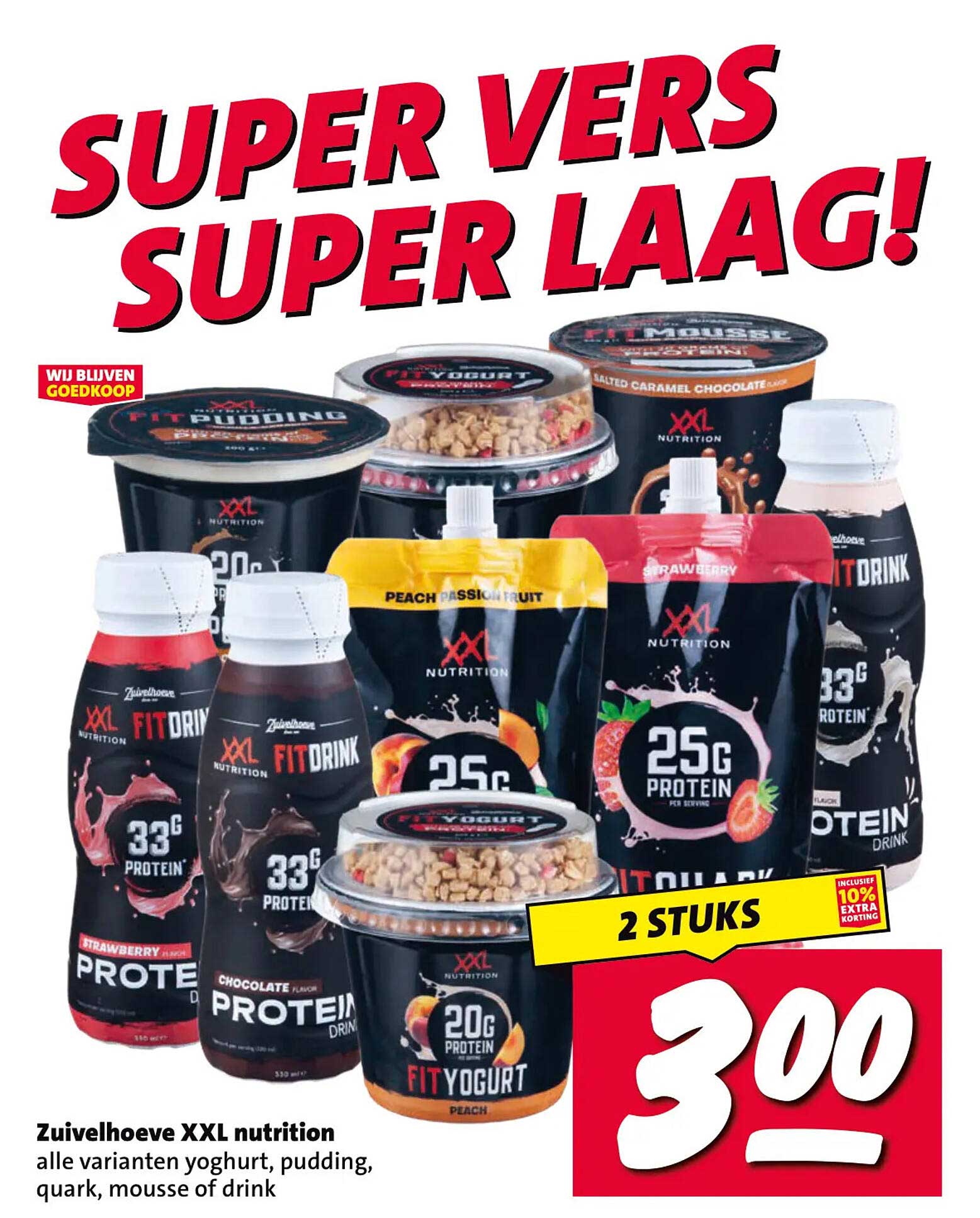 Zuivelhoeve XXL nutrition alle varianten yoghurt, pudding, quark, mousse of drink 2 stuks