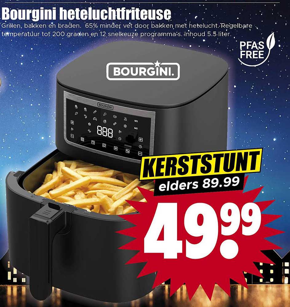 Bourgini heteluchtfriteuse