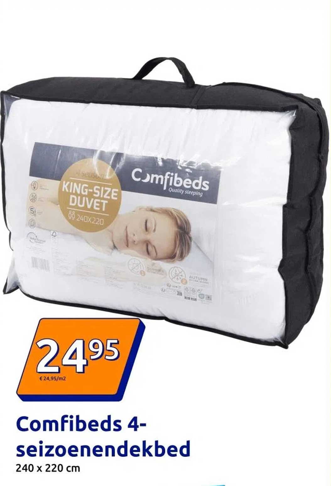Linenspa Dekbed voor alle seizoenen, microvezel, kingsize dekbed, 10,5 TOG, zonder overtrek en omkeerbaar, Oeko-Tex, dons, alternatief dekbed, marineblauw/ grafiet