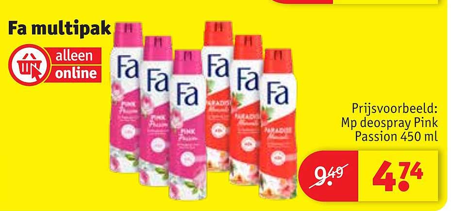 Fa Multipak aanbieding bij Kruidvat