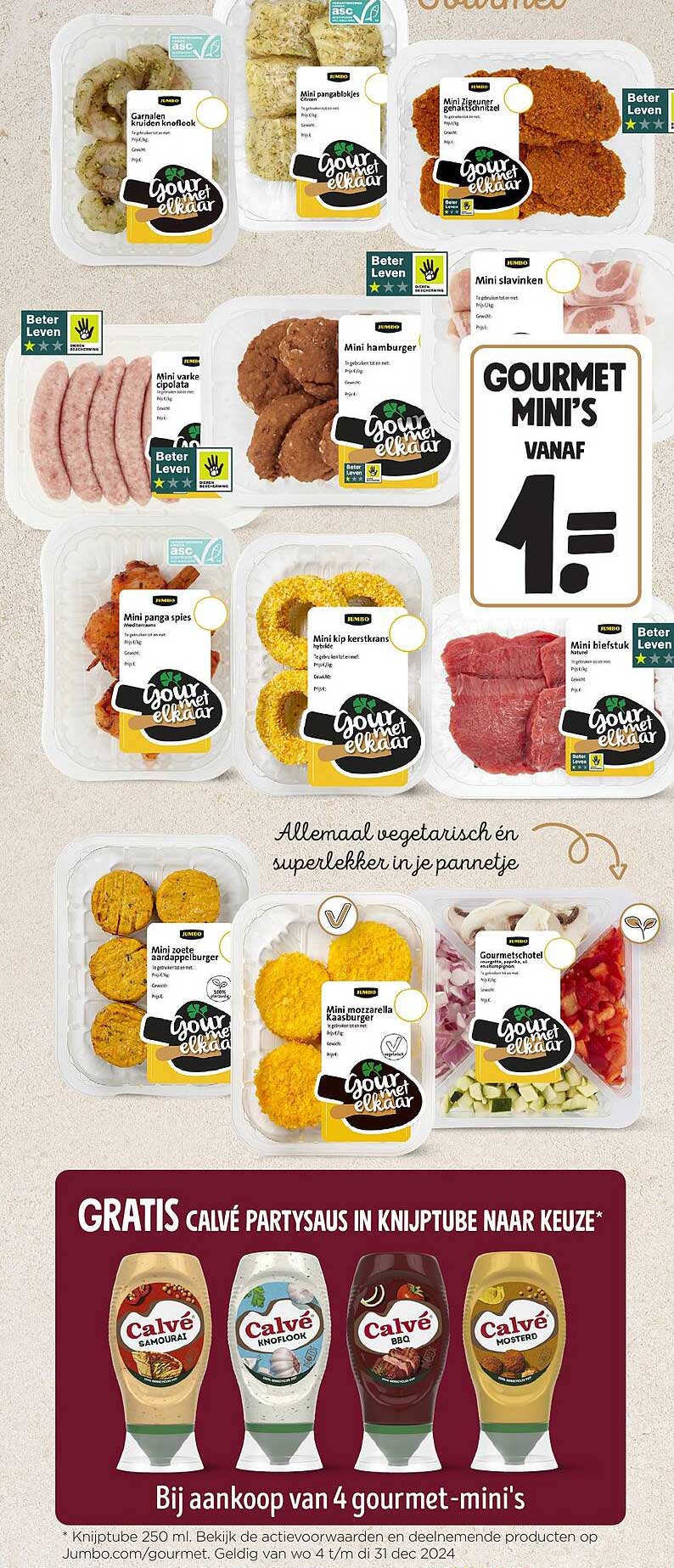 GOURMET MINI'S VANAF 1=