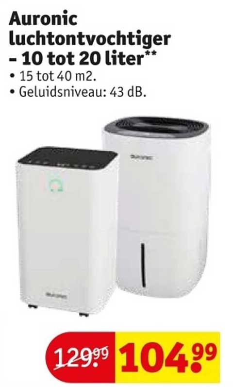Auronic Luchtontvochtiger - 10 Tot 20 Liter** Aanbieding bij Kruidvat