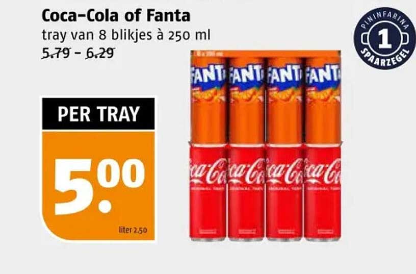 Coca-Cola en Fanta blikjes aanbieding bij Trekpleister