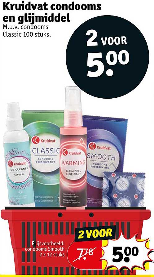 Kruidvat condooms en glijmiddel