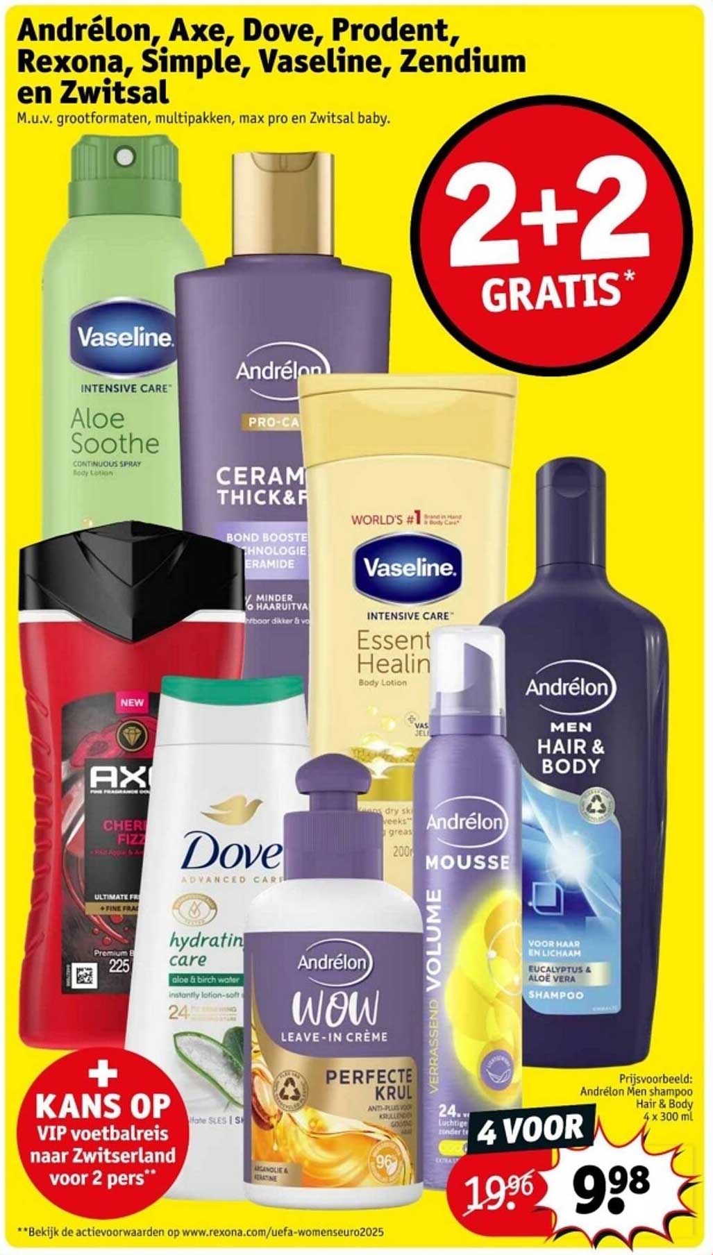 2+2 GRATIS* op geselecteerde merken bij Kruidvat