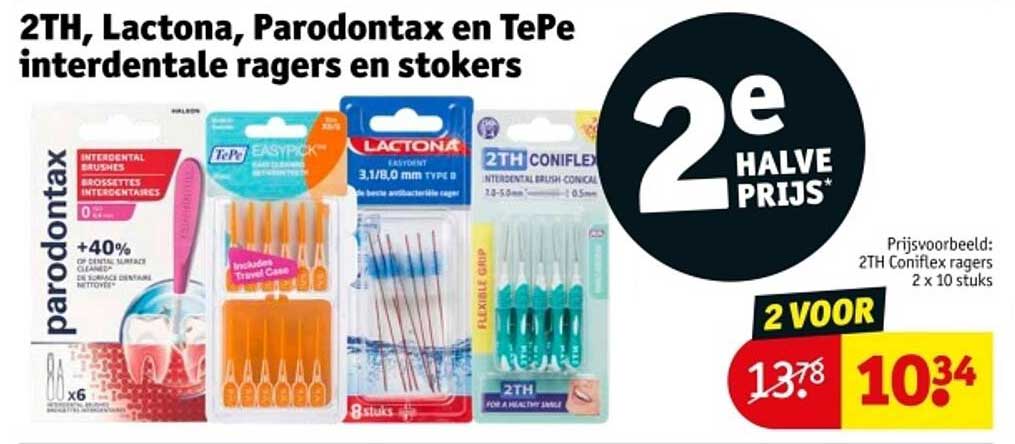 2TH, Lactona, Parodontax en TePe interdentale ragers en stokes