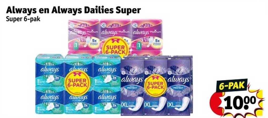 Always en Always Dailies Super 6-pak