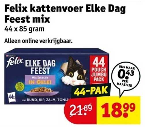 Felix kattenvoer Elke Dag Feest mix