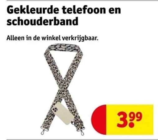 Gekleurde telefoon en schouderband