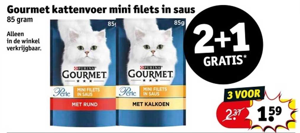 Gourmet kattenvoer mini filets in saus