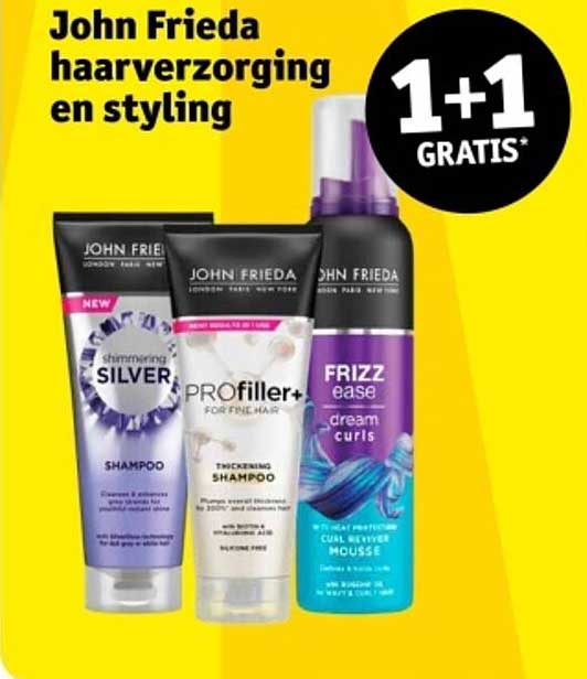 John Frieda haarverzorging en styling 1+1 GRATIS*
