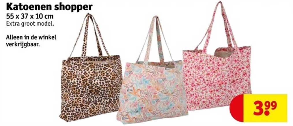 Katoenen shopper