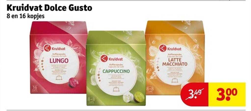 Kruidvat Dolce Gusto 8 en 16 kopjes