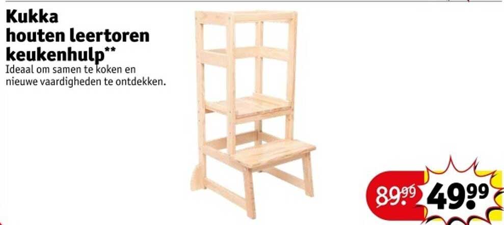 Kukka houten leertoren keukenhulp
