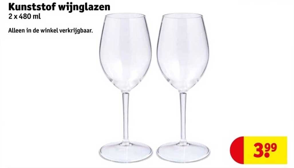 Kunststof wijnglazen 2 x 480 ml