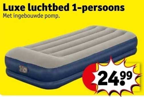 Luxe luchtbed 1-persoons met ingebouwde pomp