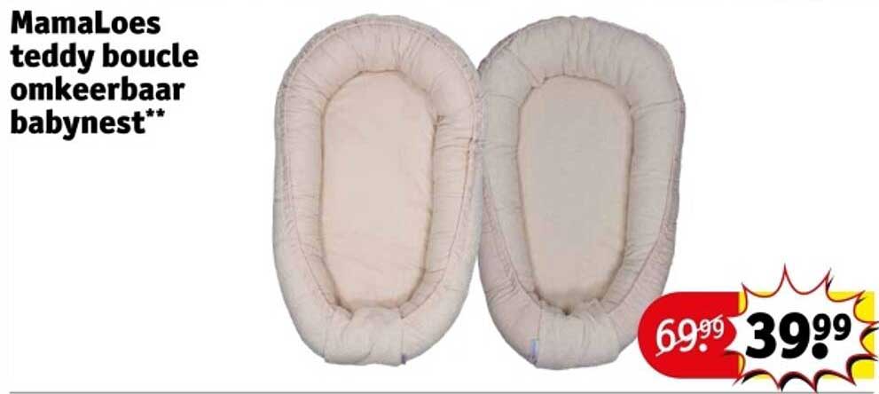 MamaLoes teddy boucle omkeerbaar babynest