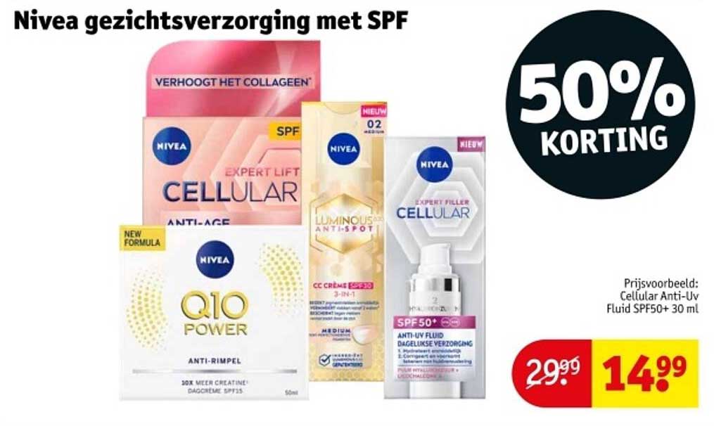 Nivea gezichtsverzorging met SPF
