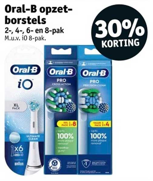 Oral-B opzetborstels 2-, 4-, 6- en 8-pak