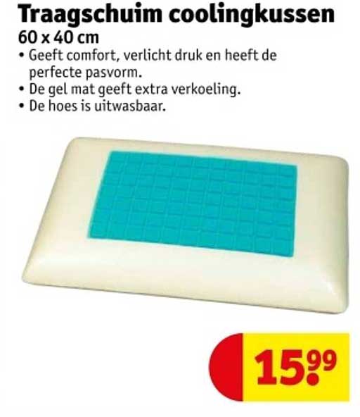 Traagschuim coolingkussen 60 x 40 cm