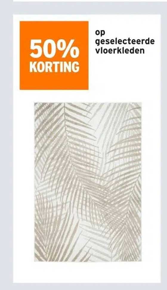 50% korting op geselecteerde vloerkleden