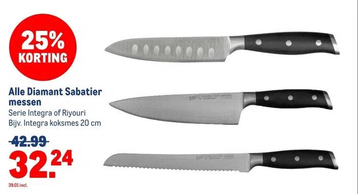 Alle Diamant Sabatier messen